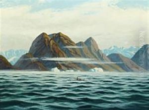 A Whaler In His Kayak At Sissimiut/holsteinsborg