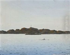 A Man In A Kayak Off Sisimiut (holsteinsborg) In Greeland
