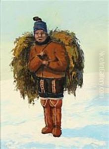 An Inuit Is Carrying Hay by Emanuel A. Petersen