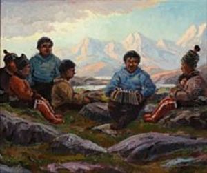 Inuits Gathering For Community Singing