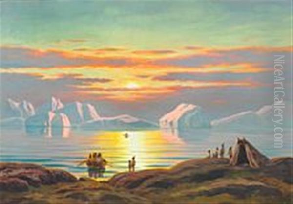 Sunset At Christianshab (quasigiannguit) - view 1