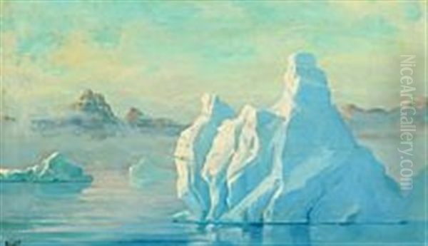 Icebergs In The Mist - view 1