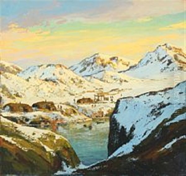 Scenery With Houses And People In A Small Greenlandic Village - view 1