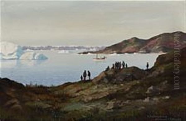 Inuits At The Shore Near Jakobshavn, Greenland - view 1