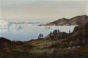 Inuits At The Shore Near Jakobshavn, Greenland