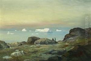 Coastal Scene From Qeqertarsuaq In Northern Greenland