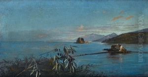 The Islands Of Pontikonissi And Vlarcherna by Vikentios Boccheciampe