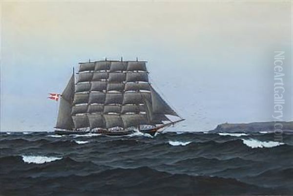Seascape With The Danish Training Ship Kobenhavn - view 1