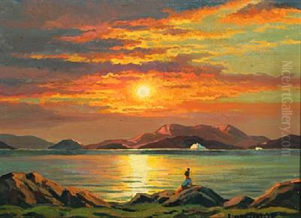 Midnight Sun At Oqaatsut/rodebay - view 1