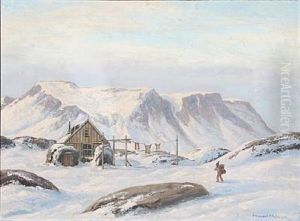 Ved Godhavn, Nordgronland by Emanuel A. Petersen