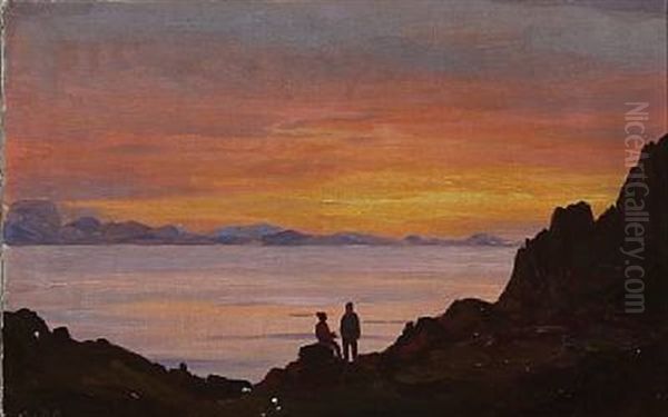View From Greenland At Sunset - view 1