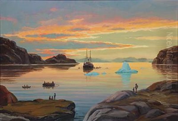 Sunrise At A Fjord In Greenland - view 1