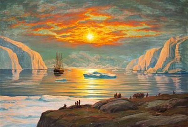 View Of A Greenland Fiord Flooded By The Midsummer Sun - view 1