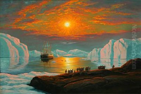 "s/s Gertrud Rask" In The Midnight Sun - view 1