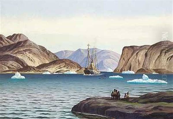 Hvalfangerskib I Upernaviks Skaergaard - view 1