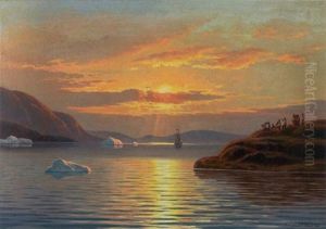 Parti Fra Upernaviks Skaergaard I Midnatssol