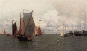 Kustensegler Vor Der Hafeneinfahrt