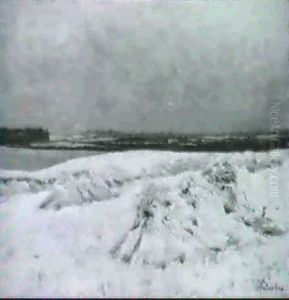 Norddeutsche Landschaft Mit Kornhocken