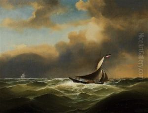 Kutter Elfe Der Reederei Woermann Auf Hoher See by Heinrich And. Sophus Petersen