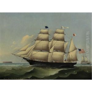 The Barque White Sea Of Boston by Heinrich And. Sophus Petersen