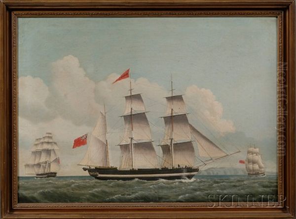 Portrait Of The Ship Patriot Passing Dover - view 1