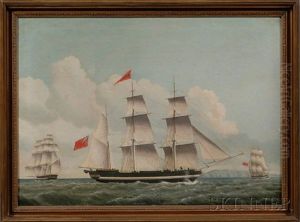 Portrait Of The Ship Patriot Passing Dover by Jakob Petersen