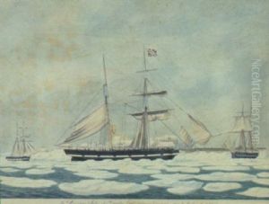 The Sconerbrig "triton" Of Dundee, Capt'n James Duncan, Drew By The Ice March The 21, 1844 by Jakob Petersen