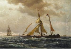 A Merchant Brig In A Rough Sea