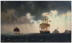 Bug Light, Boston Narrows by Johann Erik Christian Petersen