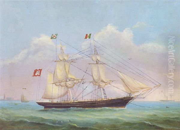 Brigg "orizaba" Vor Cuxhaven Liegend - view 1