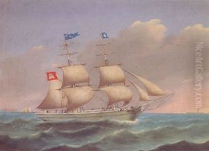 Hamburger Brigg "dea" Vor Helgoland