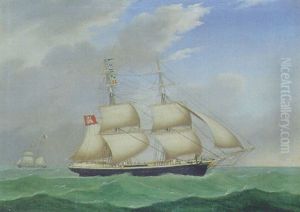 Skibsportraet Af Sejlskibet "schiller" Fra Hamborg by Lorenz Petersen