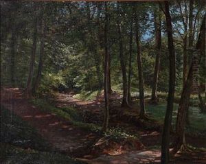 Summer Day In The Woods by Sofus Petersen
