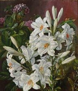 Flowering Lilies by Sophus Petersen