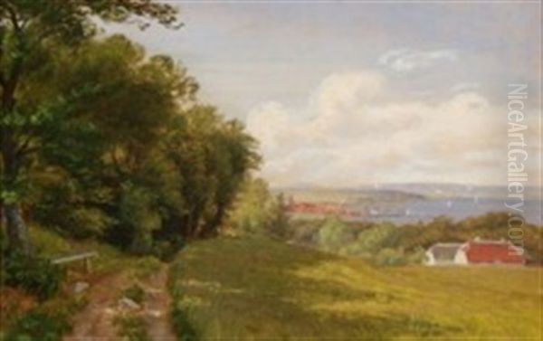 Fiord Landscape With A View To A City - view 1