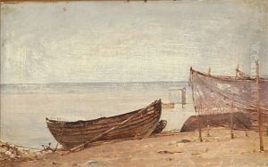 Fra Sundet Ved Fiskerlejet Sletten by Vilhelm Peter Carl Petersen