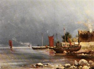 Fiskerleje Ved Kysten by Vilhelm Peter Carl Petersen