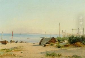 Fra Hornbaek Strand, I Forgrunden Stejlepladsen Fra Hornbaek Strand, I Forgrunden Stejlepladsen