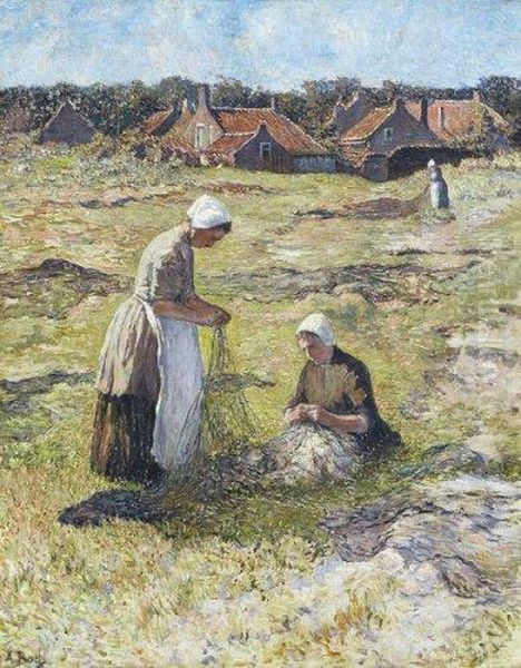 La Reparation Des Filets De Peche Dans Les Dunes - view 1