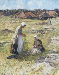 La Reparation Des Filets De Peche Dans Les Dunes by Anna Boch