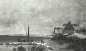 Winter An Der Kuste Jutlands by Vilhelm Peter Carl Petersen