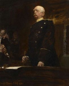 Portrat Furst Bismarck Im Reichstag