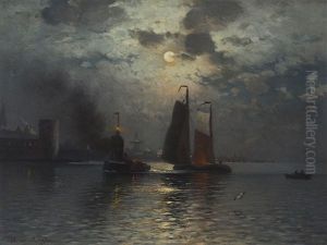 Seascape by Heinrich Petersen-Angeln