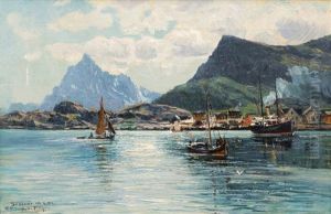 View Of Svolvaer - Lofoten by Heinrich Petersen-Flensburg