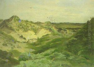 Grune Dunenlandschaft - Nordsee by Heinrich Petersen-Flensburg