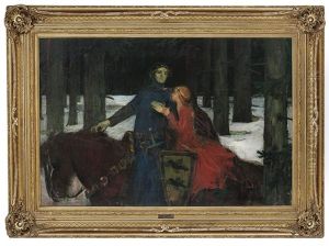 Rikeball Og Stolt Gudbjorg (studie) by Eilif Peterssen