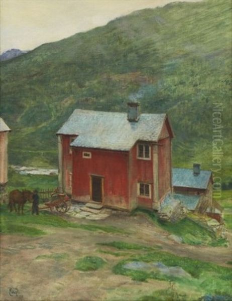 Rod Stuga I Fjordlandskap - view 1