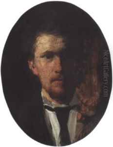 Portrett Av Ung Mann by Eilif Peterssen