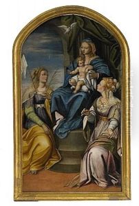 Heliga Maria Med Jesusbarnet - Sankt Ursula Och Sankt Justinus Heliga Maria Med Jesusbarnet - Sankt Ursula Och Sankt Justinus