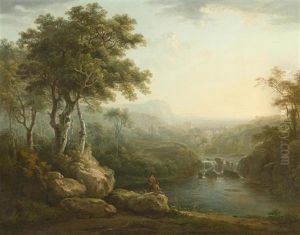 Flusslandschaft Mit Reisenden by Abraham Pether